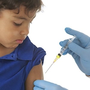 Child being vaccinated from Shutterstock