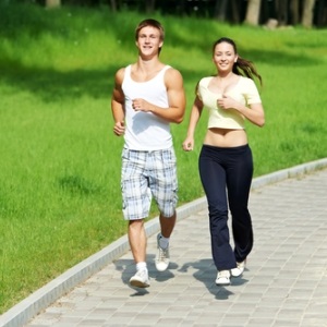Couple exercising together from Shutterstock