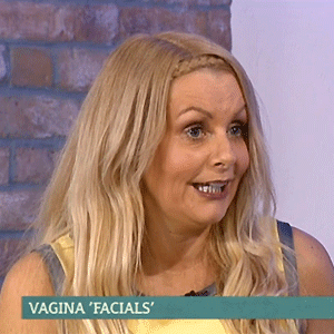 Lisa Palmer talking about vagacials on ITV This Morning show.
