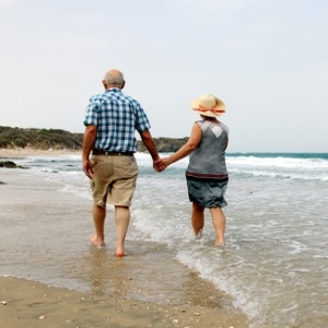 Walking on beach from Shutterstock