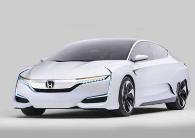 <b>HYDROGEN-POWERED:</b> Honda has its next zero-emissions hydrogen fuel-cell vehicle on display at the 2015 Detroit auto show. <i>Image: Honda</i>