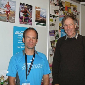 Sean Falconer and Prof Tim Noakes at the Two Oceans Expo, March 2013. Image from Facebook