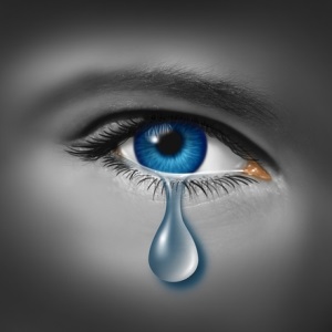 Tear from a child's eye from Shutterstock