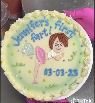 Jennifer's first fart cake