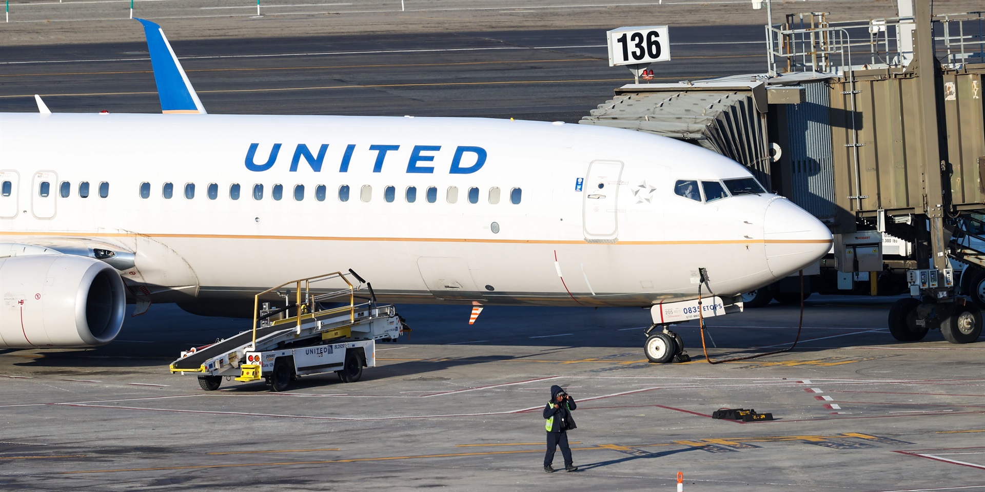 A United Airlines airplane at the Newark Liberty International Airport. Not the one in the story. ayfun Coskun/Anadolu Agency via Getty Images