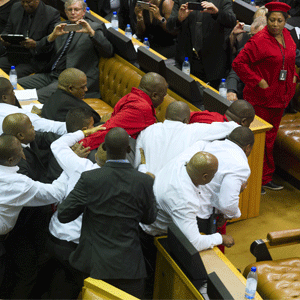 Fracas in parliament