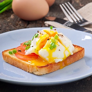 Sandwich with poached egg from Shutterstock
