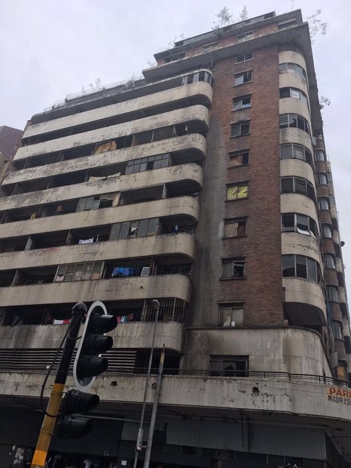 A hijacked building in the City of Johannesburg. 