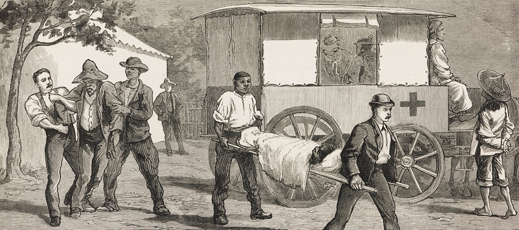 Ambulance, smallpox epidemic at Cape Town, South A