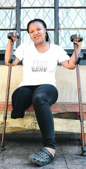 Ntokozo Mambambo says getting an artificial leg could help her get her life back on track.         Photo by                         Christopher Moagi