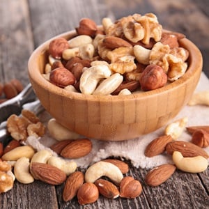 Assortment of nuts from Shutterstock