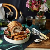 Pork loin roast with Gorgonzola and green fig stuffing