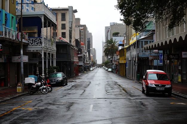Long Street, Cape Town during lockdown.
