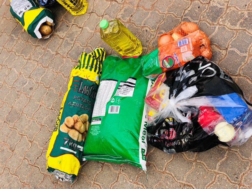 Food parcels and hygiene products donated to most destitute communities bordering Mapungubwe National Park by SANParks.