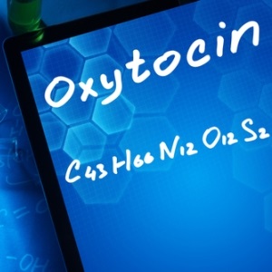 Chemical formula of oxytocin from Shutterstock