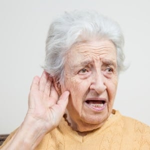 Deaf granny from Shutterstock