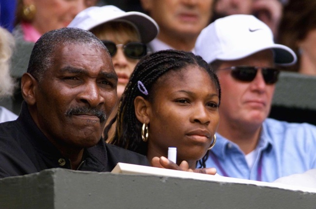 Young Serena with her dad Richard Williams. She sa