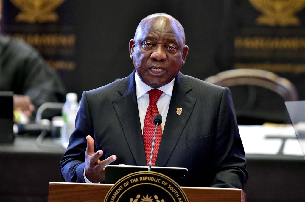 President Cyril Ramaphosa during his  State of the Nation Address. 