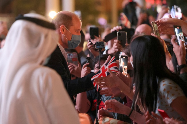 Prince William, Britain's future monarch, was greeted by fans after he arrived in the United Arab Emirates earlier this week. (PHOTO: Gallo Images / Getty Images )