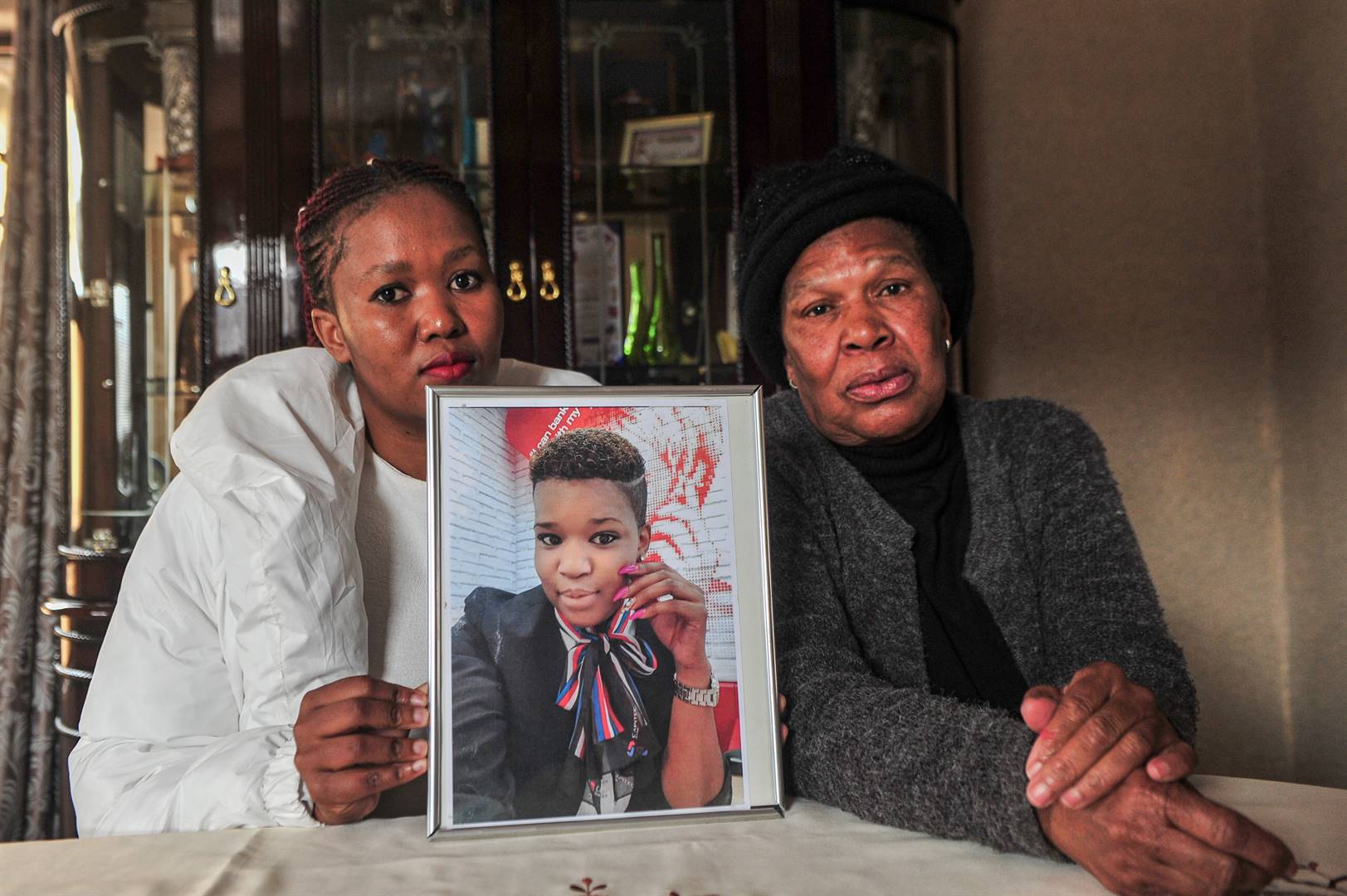 Tshepo Rakoma's mother, Eunice Rakoma, and friend Bridget Ramokone are at Seshego in Limpopo. Photo: Rosetta Msimango/City Press