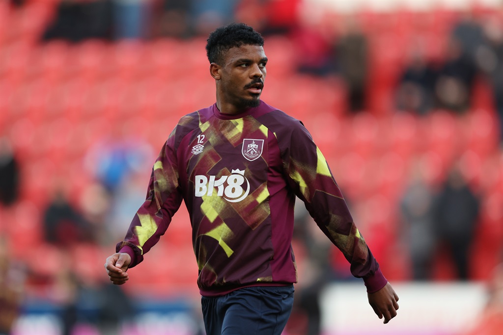 Lyle Foster of Burnley warms up prior to the Sky Bet Championship match between Rotherham United and Burnley at AESSEAL New York Stadium on April 18, 2023 in Rotherham, England. 