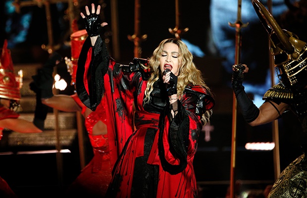 Madonna performs during a concert at The AccorHotels Arena in Paris. (AFP)