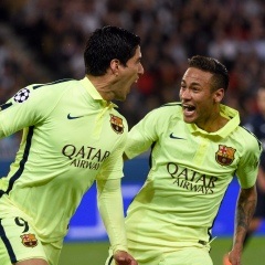 Luis Suarez and Neymar (AFP)