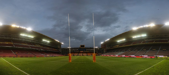 CAPE TOWN, SOUTH AFRICA - NOVEMBER 14: Wide angle view of a empty stadium with no fans during the Super Rugby Unlocked match between DHL Stormers and Toyota Cheetahs at DHL Newlands on November 14, 2020 in Cape Town, South Africa. (Photo by Carl Fourie/Getty Images/Gallo Images)