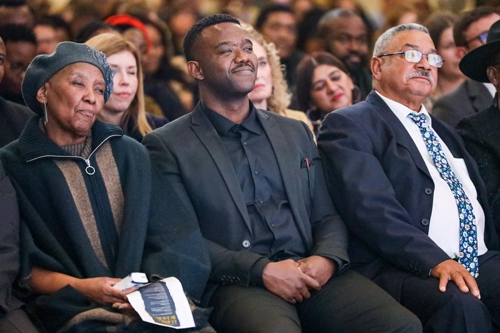 Friends and family attend the memorial service of  Eusebius McKaiser  at Arena Holdings in Parktown on June 06, 2023.