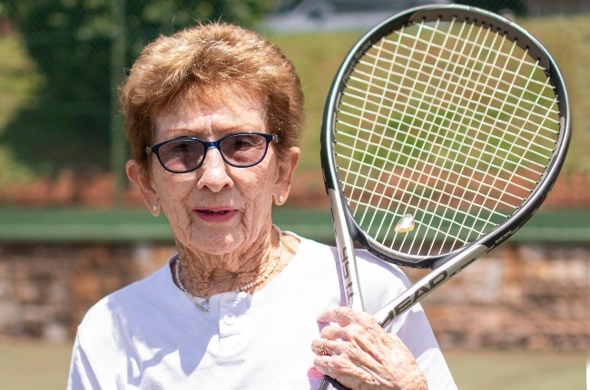 Joan Warren is something of a legend at Windsor Tennis Club in Durban. (PHOTO: Darren Stewart)