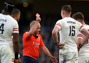 SA's Peyper pulled into England red card controversy after Steward sending-off
