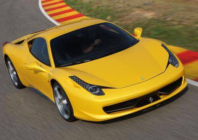 Possibly the finest car Ferrari currently produces – the 458 Italia. Not fireproof though, and not particularly valued by cargo companies either, it would appear.