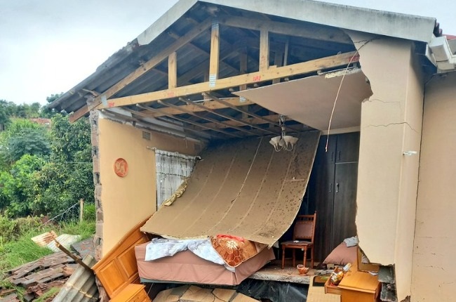Nokuthula Nyadeni's grandfather escaped his crumbling bedroom just in time. (PHOTO: Supplied) 