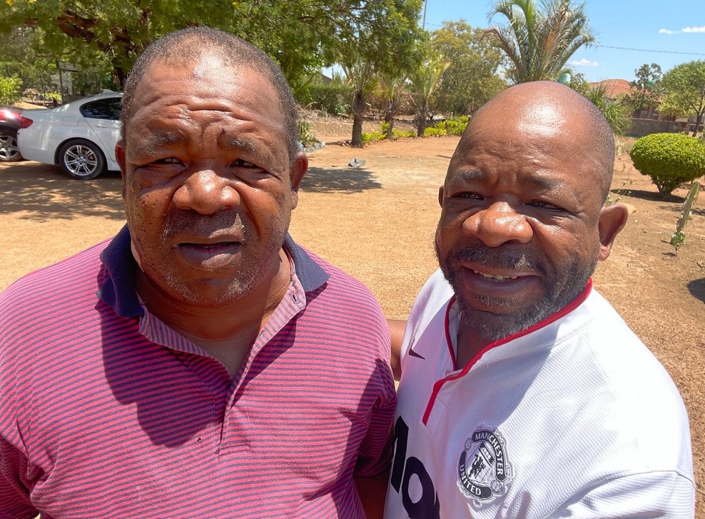 Terry Tselane (right) said his brother,  Herman Tselane (left), was a good person and had no enemies. Photo from Twitter 