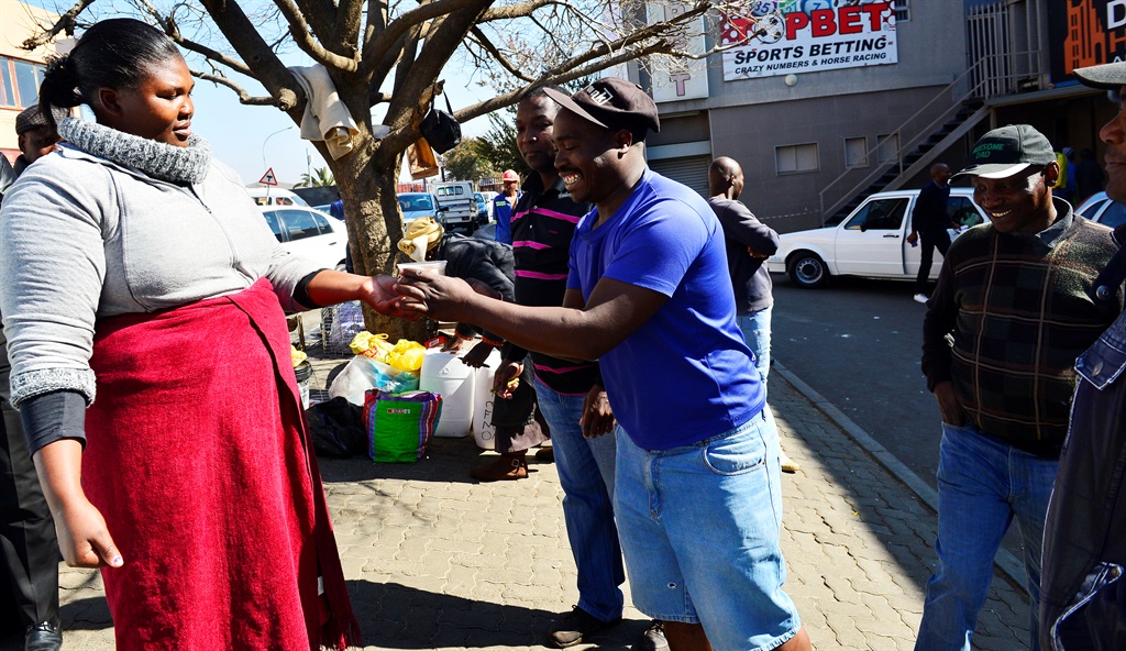 Men came in numbers to buy the special mageu yesterday in Bara Soweto. 