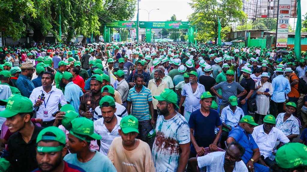 United National Party (UNP) supporters are attendi