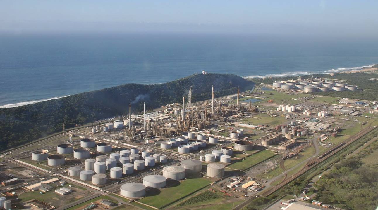 The Sapref oil refinery in Durban. 