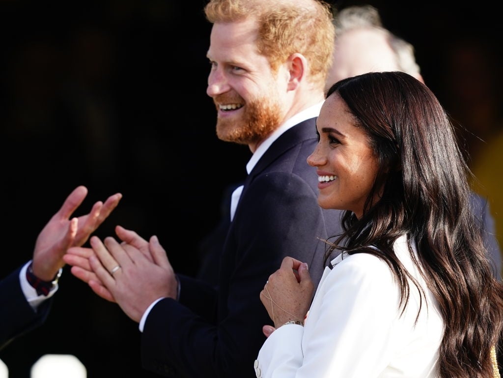 Prince Harry, Duke of Sussex and Meghan, Duchess of Sussex attend the Invictus Games Friends and Family reception at Zuiderpark on 15 April 2022 in The Hague, Netherlands. (Photo: Karwai Tang/WireImage)