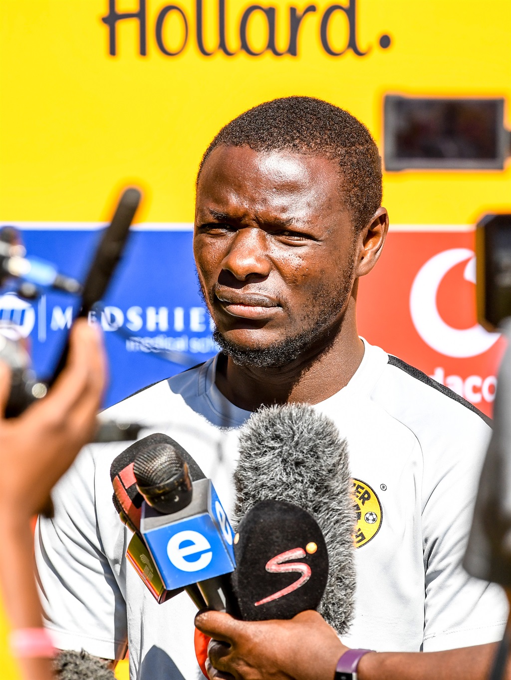 JOHANNESBURG, SOUTH AFRICA - SEPTEMBER 11:  Lazarous Kambole of Kaizer Chiefs during the Kaizer Chiefs media open day at Kaizer Chiefs Village, Naturena on September 11, 2019 in Johannesburg, South Africa. (Photo by Sydney Seshibedi/Gallo Images)
