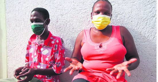 Boyfriend Sello Chauke and Zanele Msiza from Plastic View extension 6 in Soshanguve claim KT Motubatse Clinic refused to vaccinate her.Photo by Raymond Morare