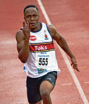 Akani Simbine is set to go head-to-head with Usain Bolt.