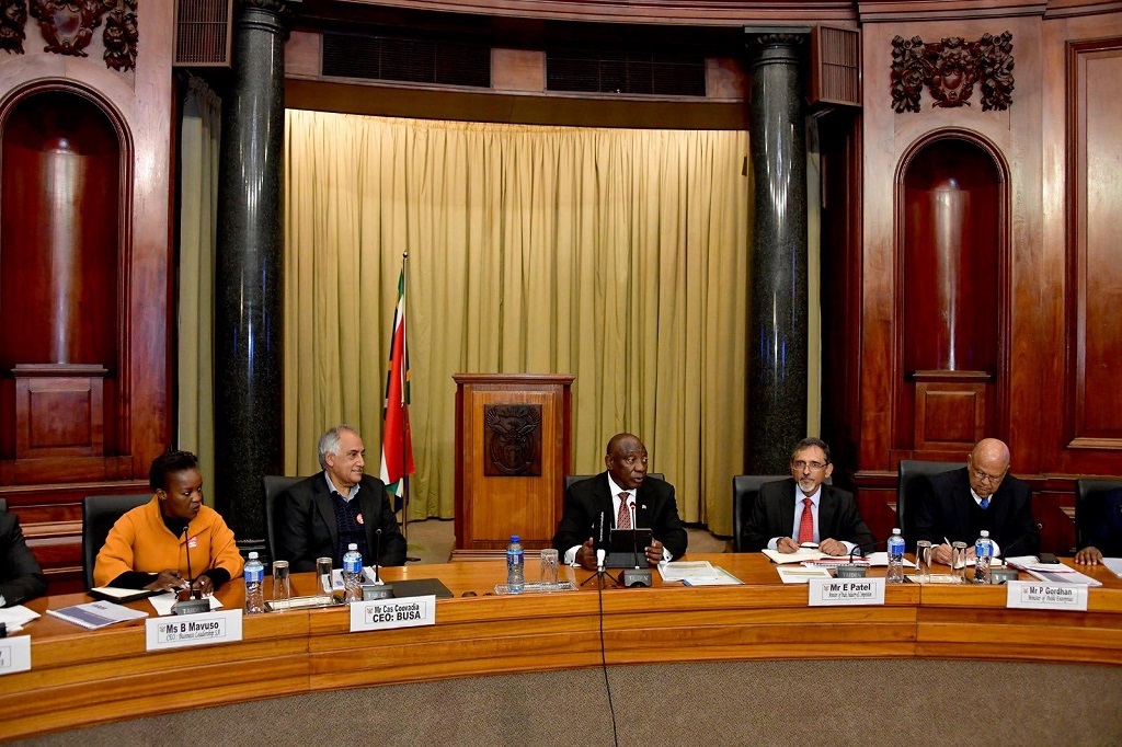 President Cyril Ramaphosa, his cabinet ministers and business representatives met on Tuesday.