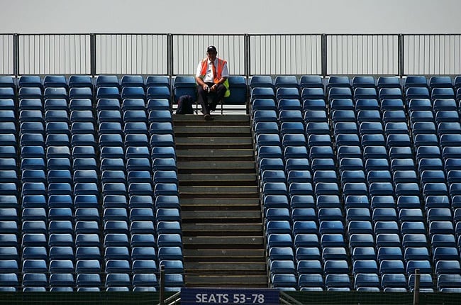 Empty seats at the Silverstone GP (Vladimir Rys / Getty Images)