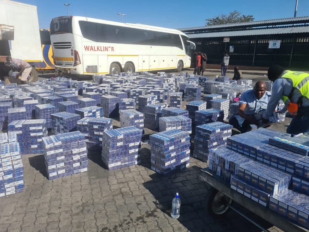Illicit cigarettes destined for South Africa were discovered in a bus at Beitbridge border post in Limpopo.