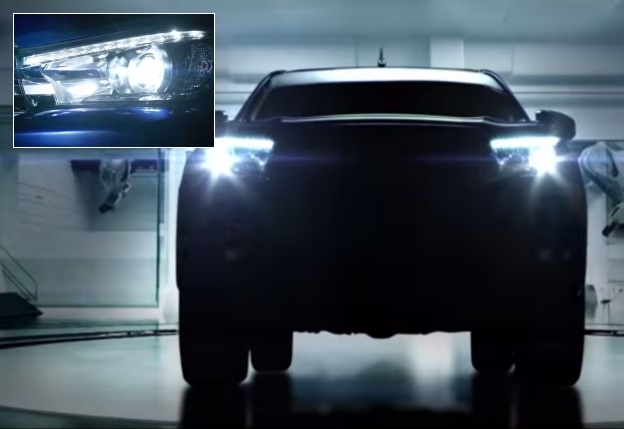 <b>HILUX TEASER CLIP:</b> Toyota's Thailand division released a video giving us a glimpse of the new Toyota Hilux. In the short clip you can spot the new bakkie's headlights (inset). <i>Image: Toyota</i>