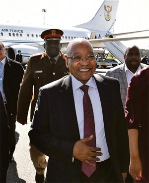 President Jacob Zuma arrives at Vnukovo 3 International Airport in Russia. (GCIS)