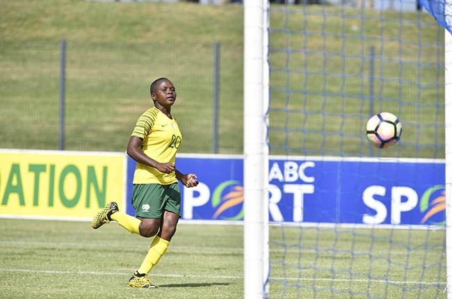 Rhoda Mulaudzi of South Africa during the women's international friendly match against Lesotho at Tsakane Stadium in Johannesburg on 8 March 2020.