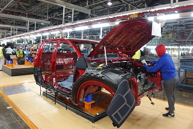 Ford's new Ranger trial model in production at the