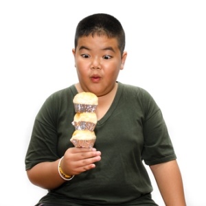 Hungry fat boy from Shutterstock