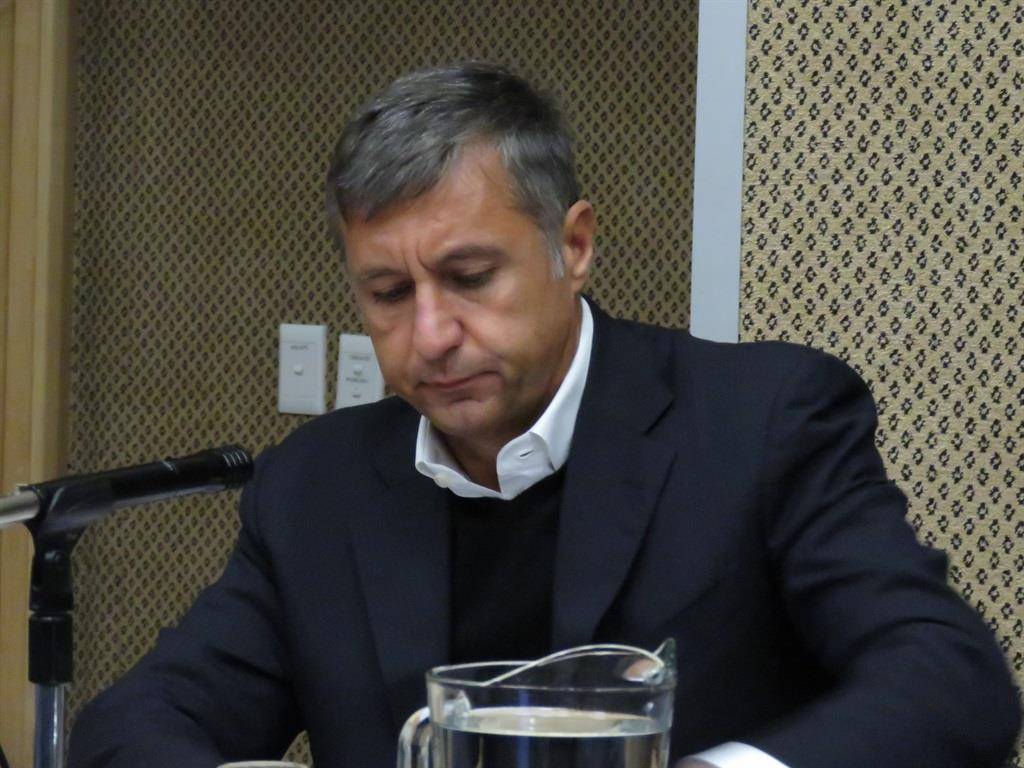 Former Bain SA boss Vittorio Massone testifies before the Nugent Commission in 2018. 